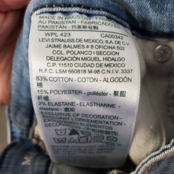 NEW LEVI'S jeans signature gold mid rise stretch skinny plus size 28W - Picture 8 of 8